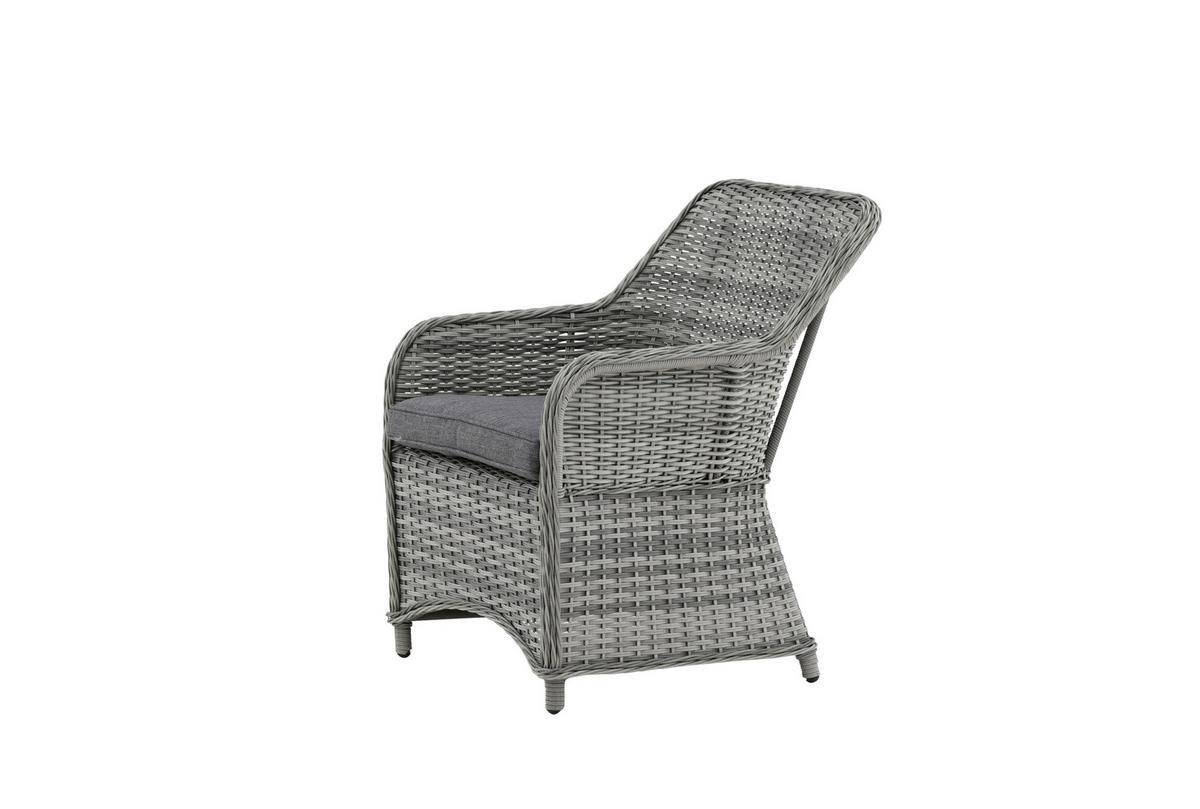 Gartenstuhl-Set Vikelund 2er-Set Grau - Grau, KONVENTIONELL, Textil/Metall (65/92/75cm) - Gardenson