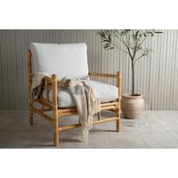 Loungesessel Cane Bambus Rattan ca. 78x88 cm - Hellbraun, KONVENTIONELL, Holz/Textil (78/88/77cm) - Gardenson