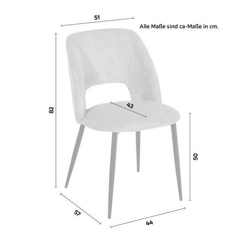 Stolica Zoe - ružičasta/crna, Lajfstajl, metal/tekstil (51/82/57cm) - Mömax