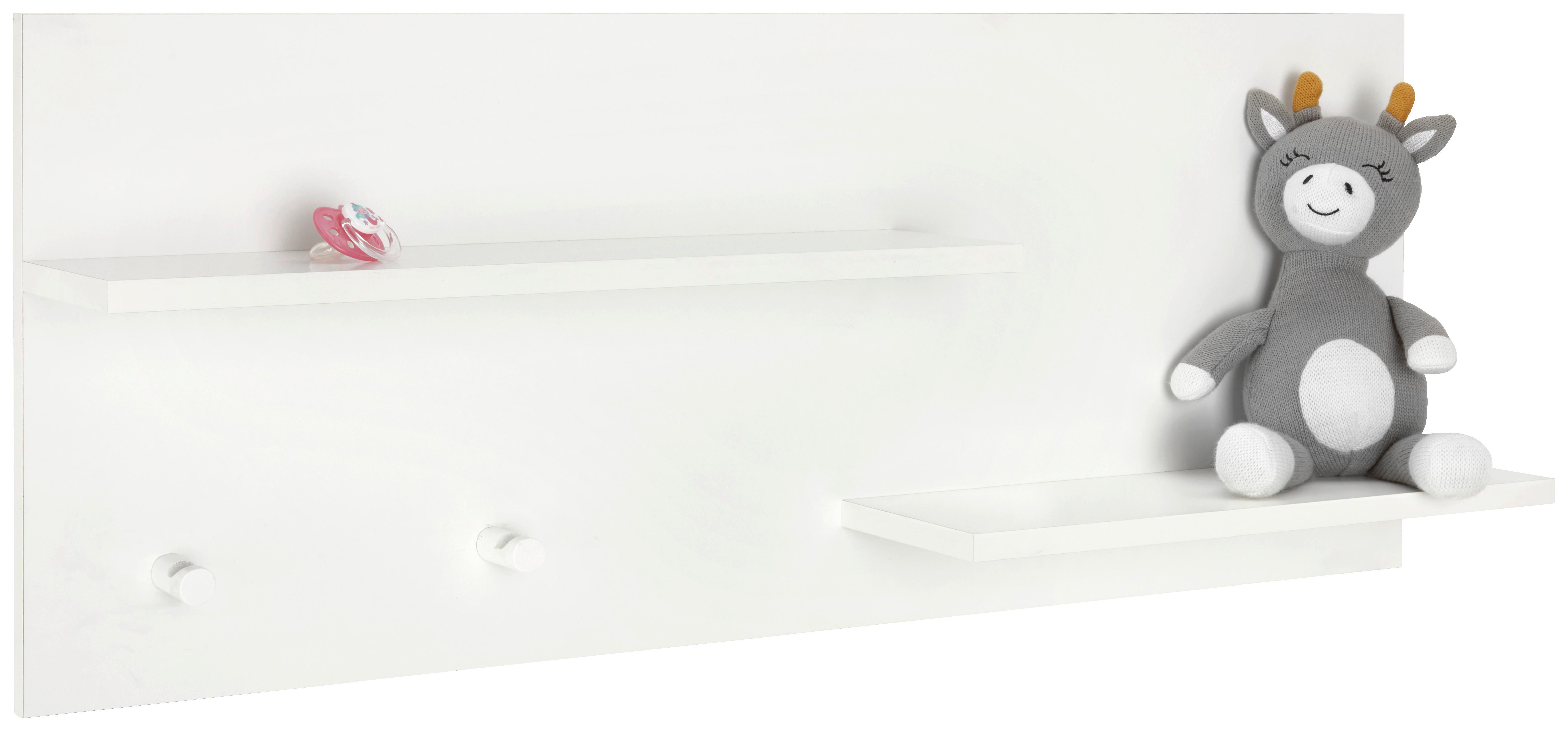 Wandregal in Weiß - Weiß, Holzwerkstoff (94/38/16,5cm) - Roba