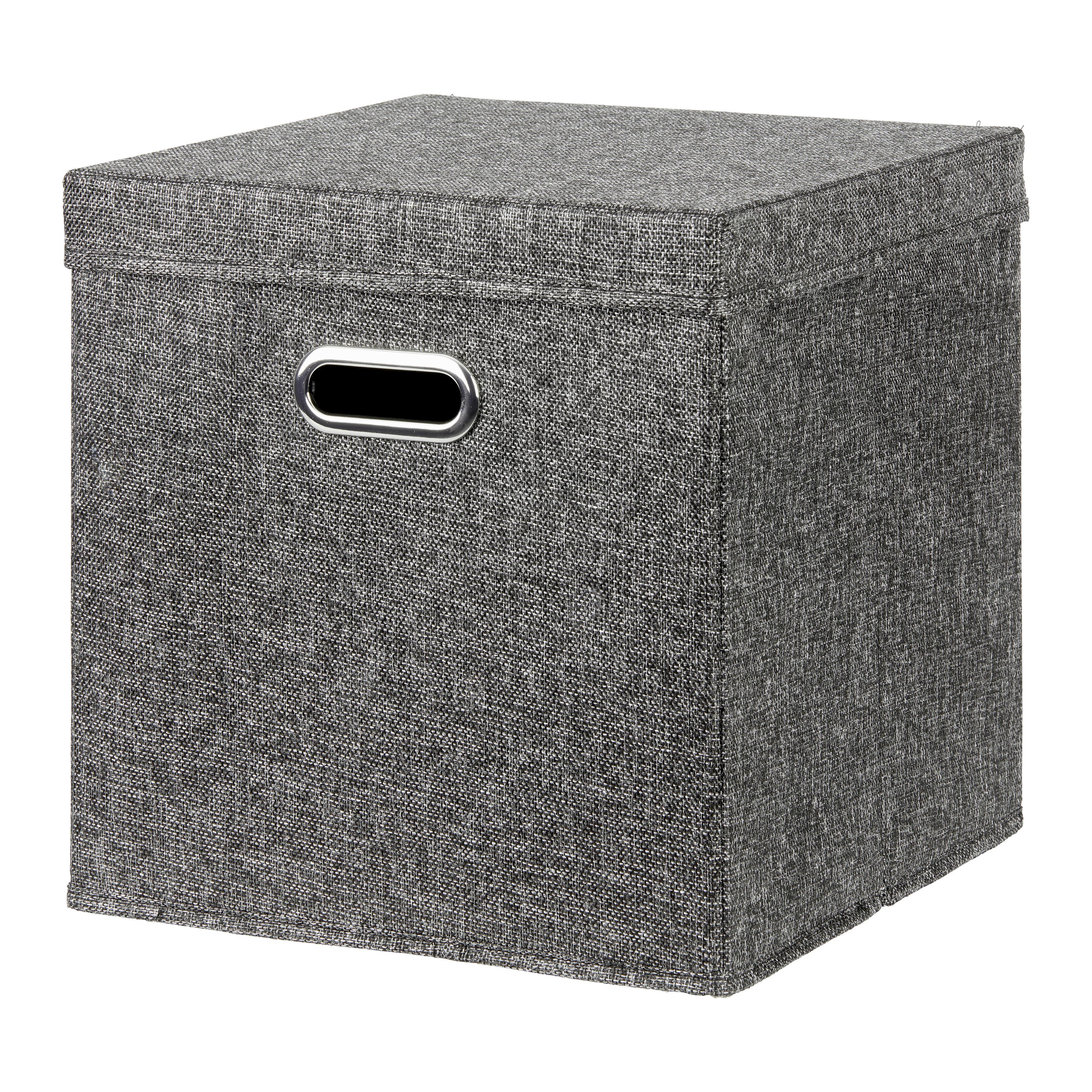 Faltbox Bobby Schwarz - Schwarz, MODERN, Karton/Textil (33/33/33cm) - Mömax