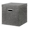 Faltbox Bobby Schwarz - Schwarz, MODERN, Karton/Textil (33/33/33cm) - Mömax