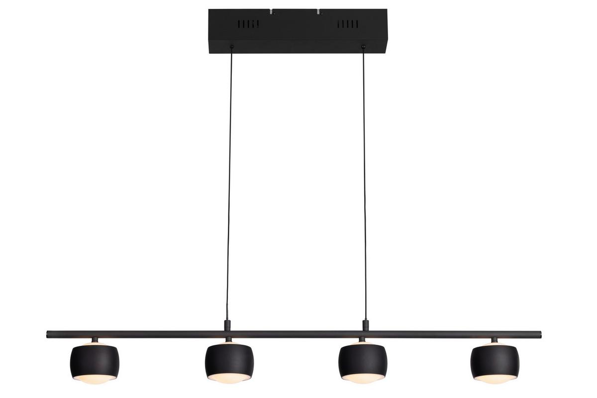 LED-Hängeleuchte Topl Schwarz/Weiß max. 30 Watt - Schwarz/Weiß, MODERN, Kunststoff (100/10/120cm)