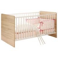 Otroška Posteljica Wiki, Bela, Barva Hrasta, 70x140cm - bela/hrast sonoma, Konvencionalno, leseni material (144/80/82cm)