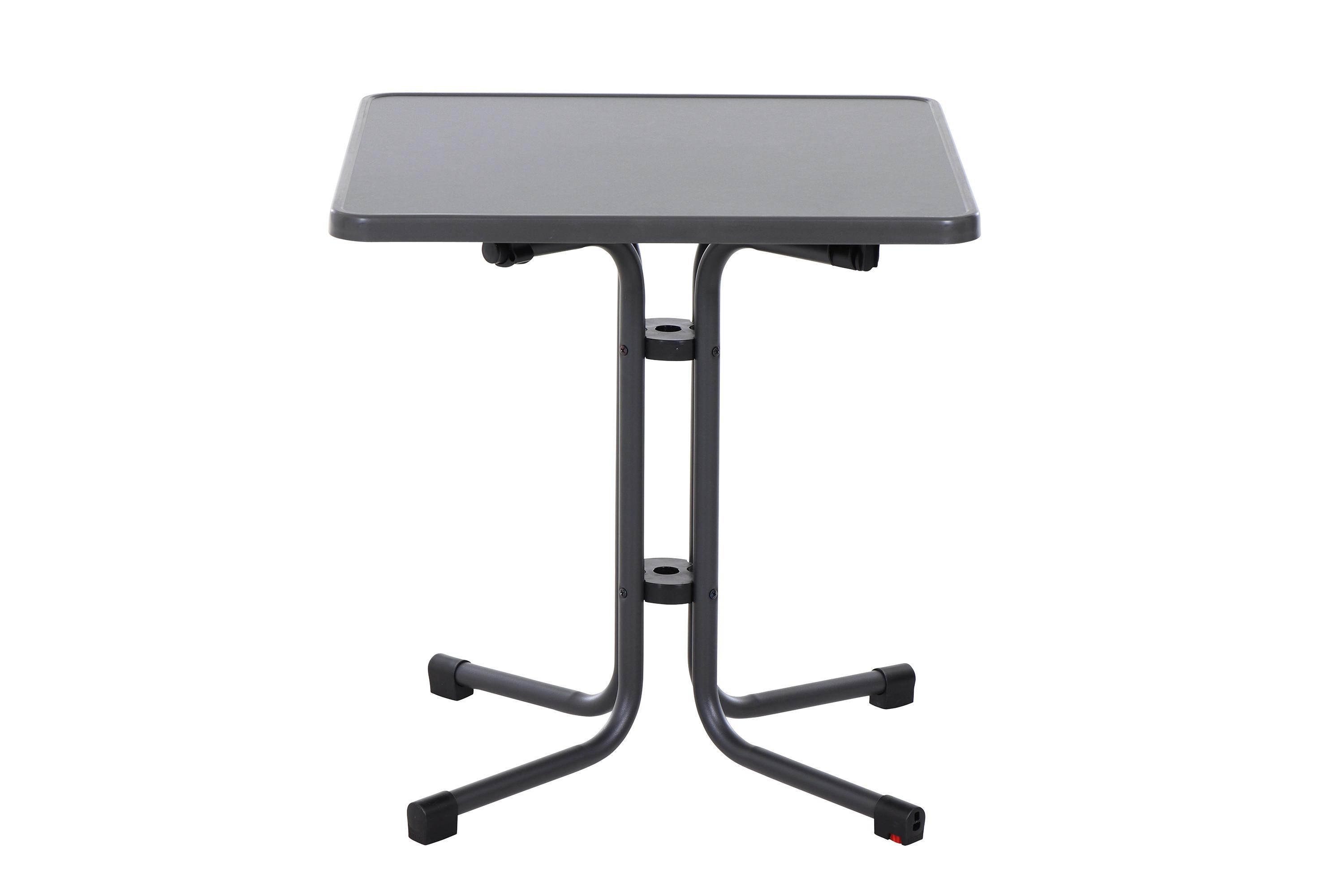 Siena Garden Gartenklapptisch ca.70x70x71cm Anthrazit - Anthrazit, KONVENTIONELL, Holzwerkstoff/Metall (70/70/71cm) - Siena Garden