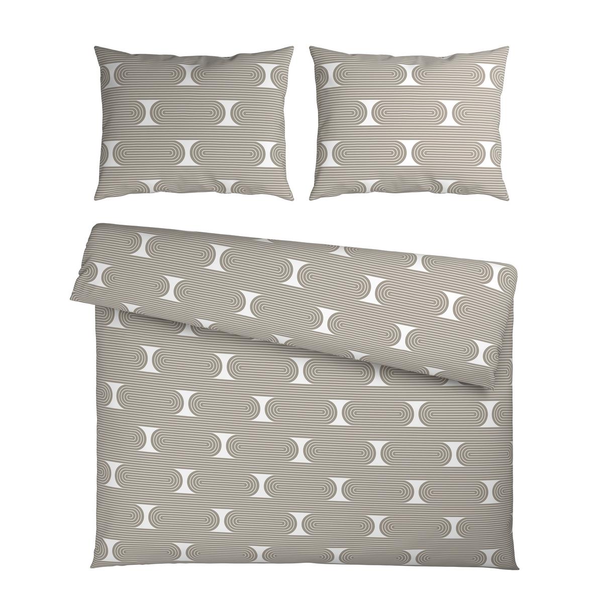 Posteljnina Retro Xxl - bela/sivorjava, Moderno, tekstil (200/200cm) - Mömax