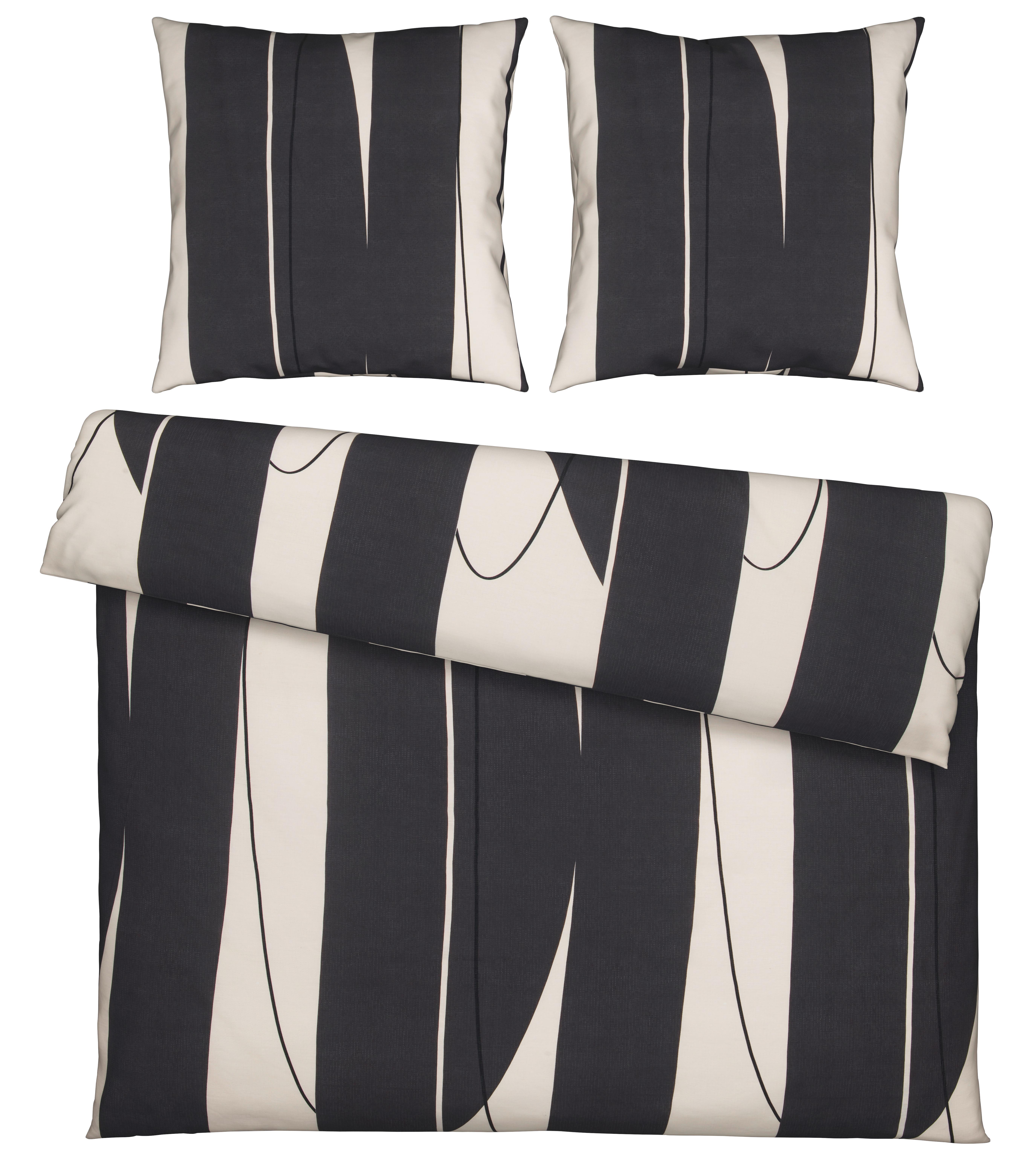Bettwäsche Abstract XXL Schwarz/Weiß ca. 200x200cm - Schwarz/Weiß, MODERN, Textil (200/200cm) - Modern Living