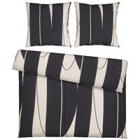 Bettwäsche Abstract XXL Schwarz/Weiß ca. 200x200cm - Schwarz/Weiß, MODERN, Textil (200/200cm) - Modern Living