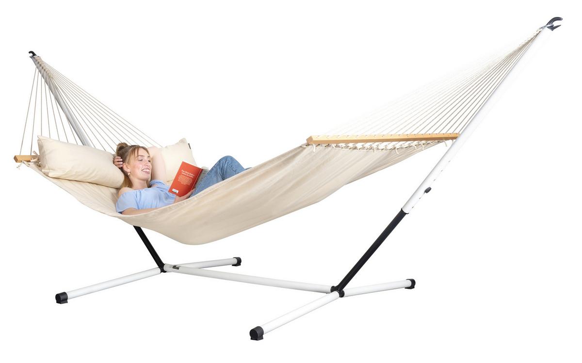 Hängemattengestell Kingsize ca. 355-400x145x120-140 cm - KONVENTIONELL, Metall (355-400/145/120-140cm) - La Siesta