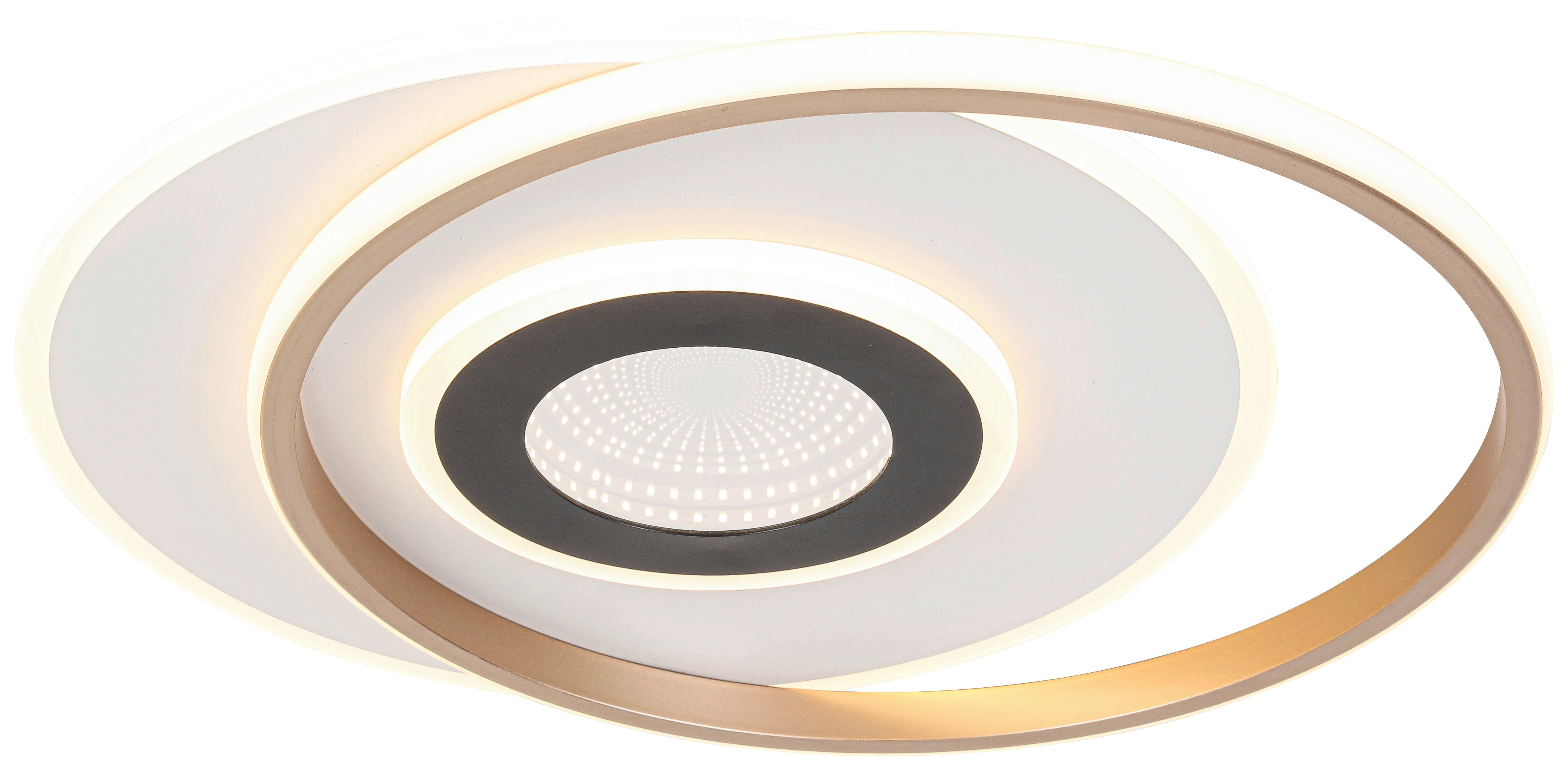 Stropna Led-svetilka Kitkol - črna/bela, Moderno, kovina/umetna masa (48/40/6cm) - Mömax