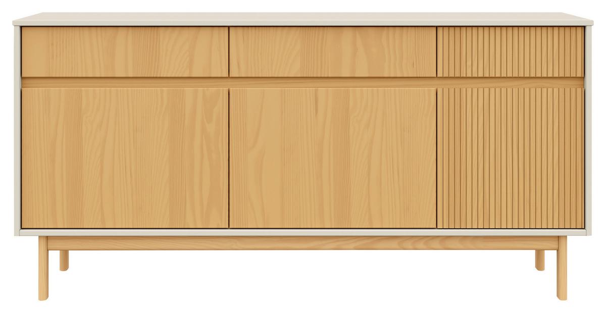 KOMODA SZEROKA CAVA - kolor naturalny/kaszmir, Design, drewno (160/78/42cm) - Livetastic
