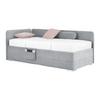 Krevet Remi - siva/prirodne boje, Konvencionalno, drvo/tekstil (90/200cm) - Based