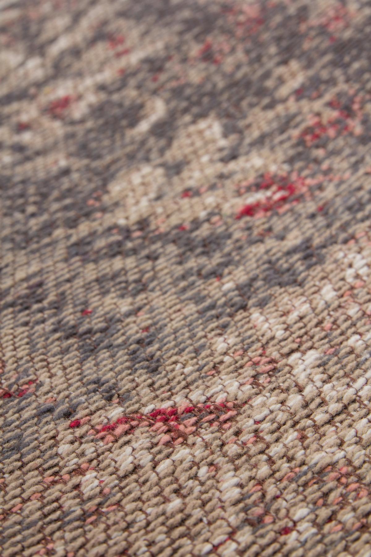 POUF SOLITAIRE 400 - Beige/Rot, Design, Textil (42/42/45cm) - Kayoom