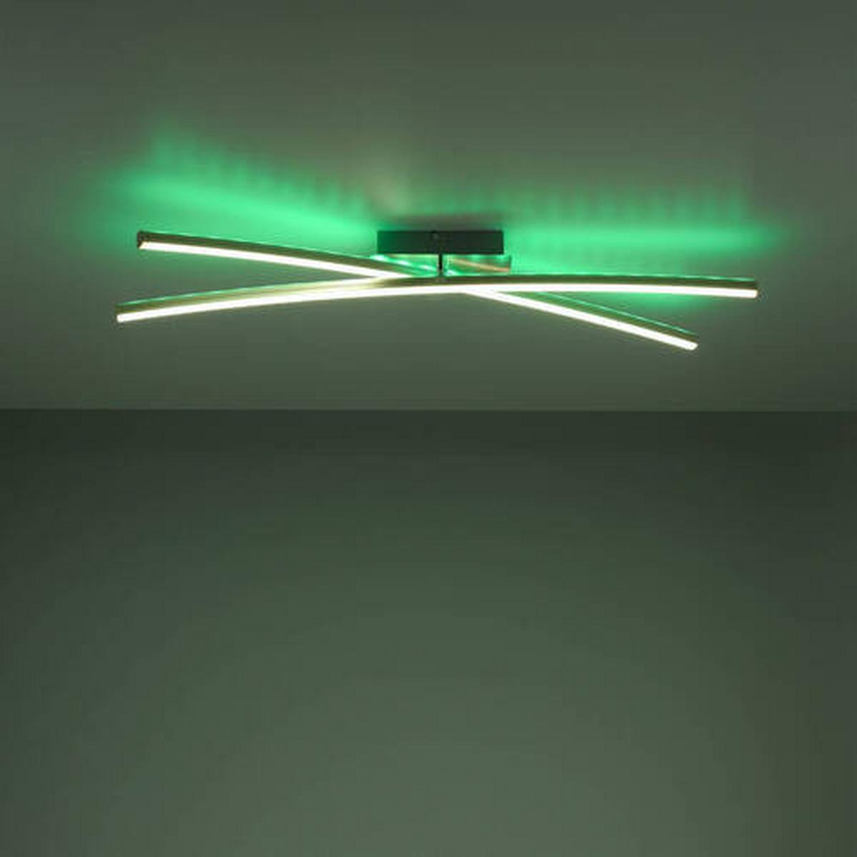 LED-Deckenleuchte Alina Silberfarben max. 24 Watt - Silberfarben, Design, Kunststoff/Metall (80,5/80,5/11cm)