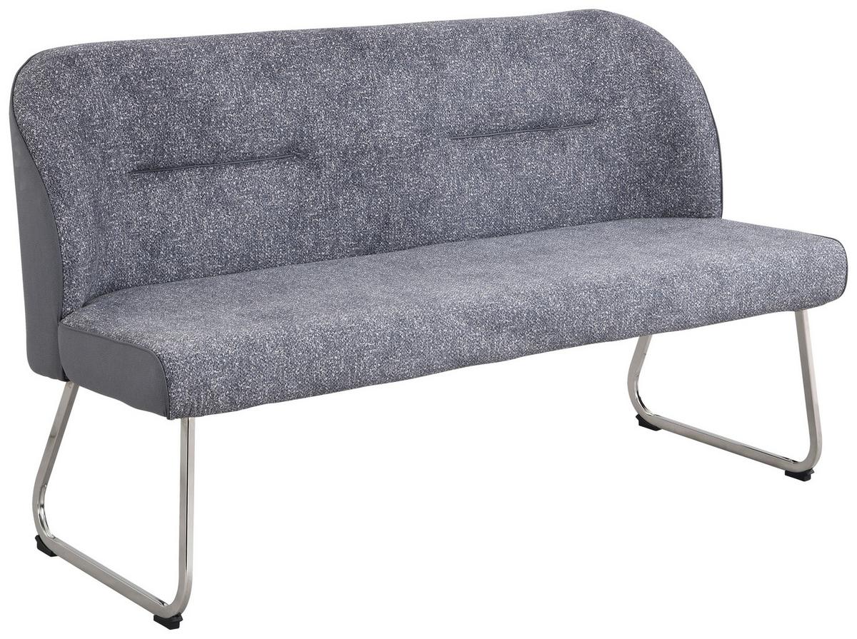 Klop Astrid, Siva - siva/barve niklja, Konvencionalno, kovina/tekstil (157/89/65cm)