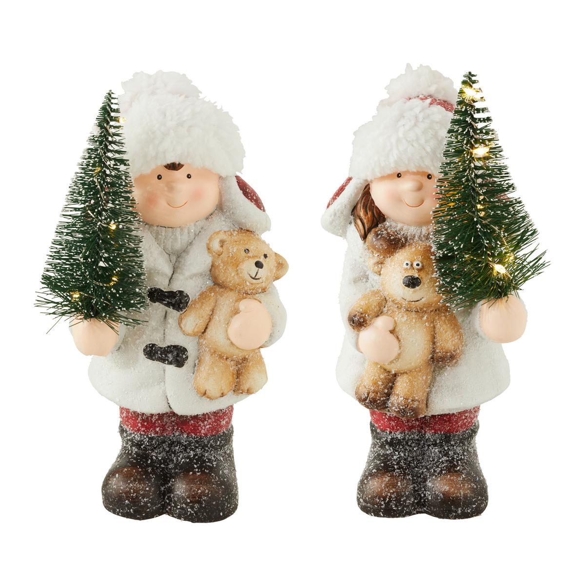 LED-Dekoleuchte Dilia in div. Designs - Weiss/Braun, Konventionell, Keramik (10.5/19/8.5cm) - Modern Living