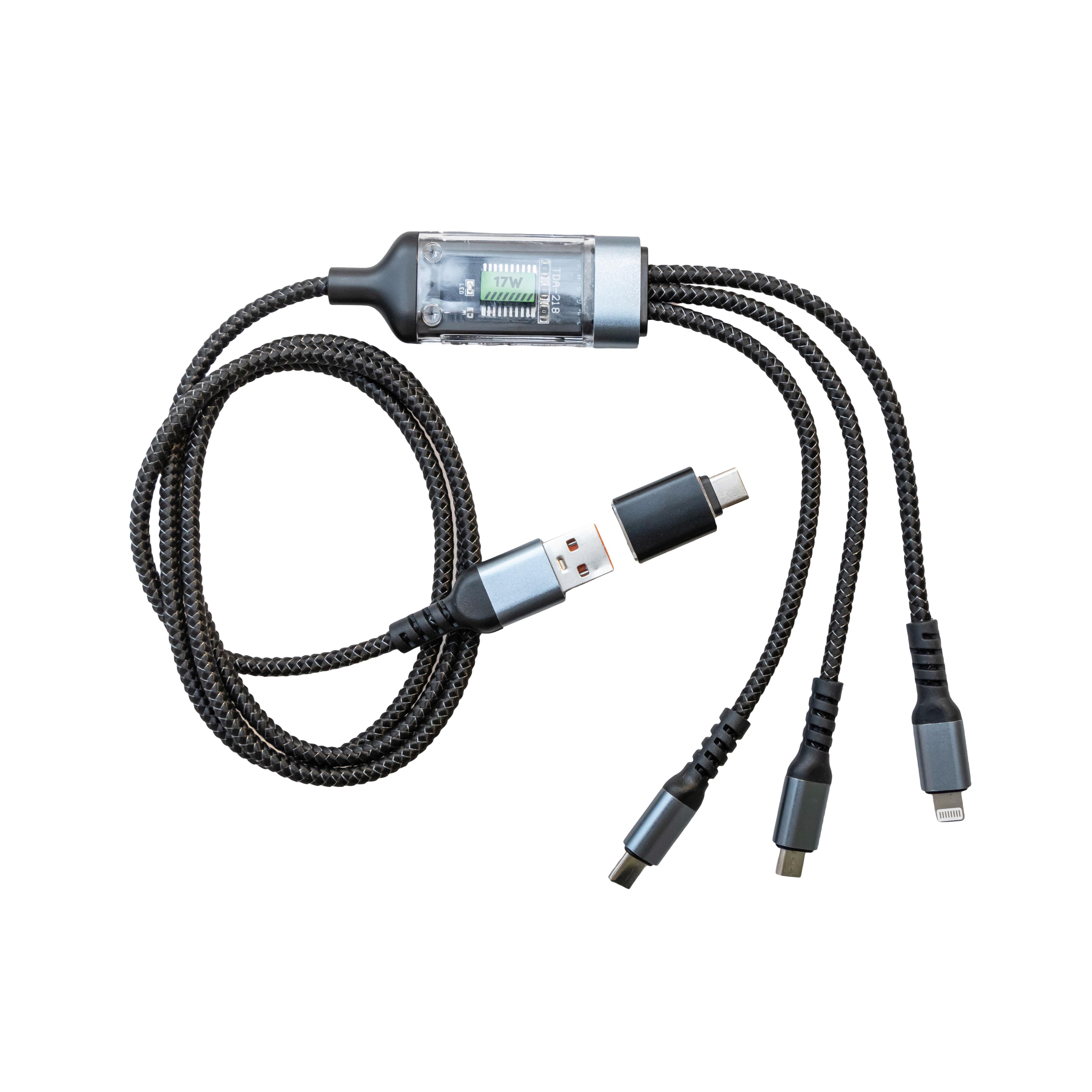Usb Kabel Za Polnjenje Besi -Kma- - črna, Moderno, kovina/umetna masa (120cm) - Mömax
