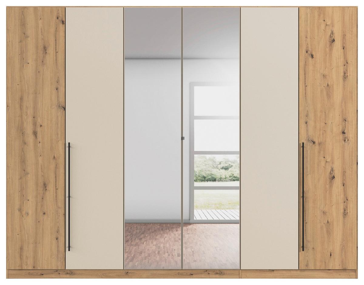 Kleiderschrank Safari Champagner/Eiche Artisan - Champagner/Eiche Artisan, KONVENTIONELL, Holzwerkstoff/Metall (271/229/54cm) - Based