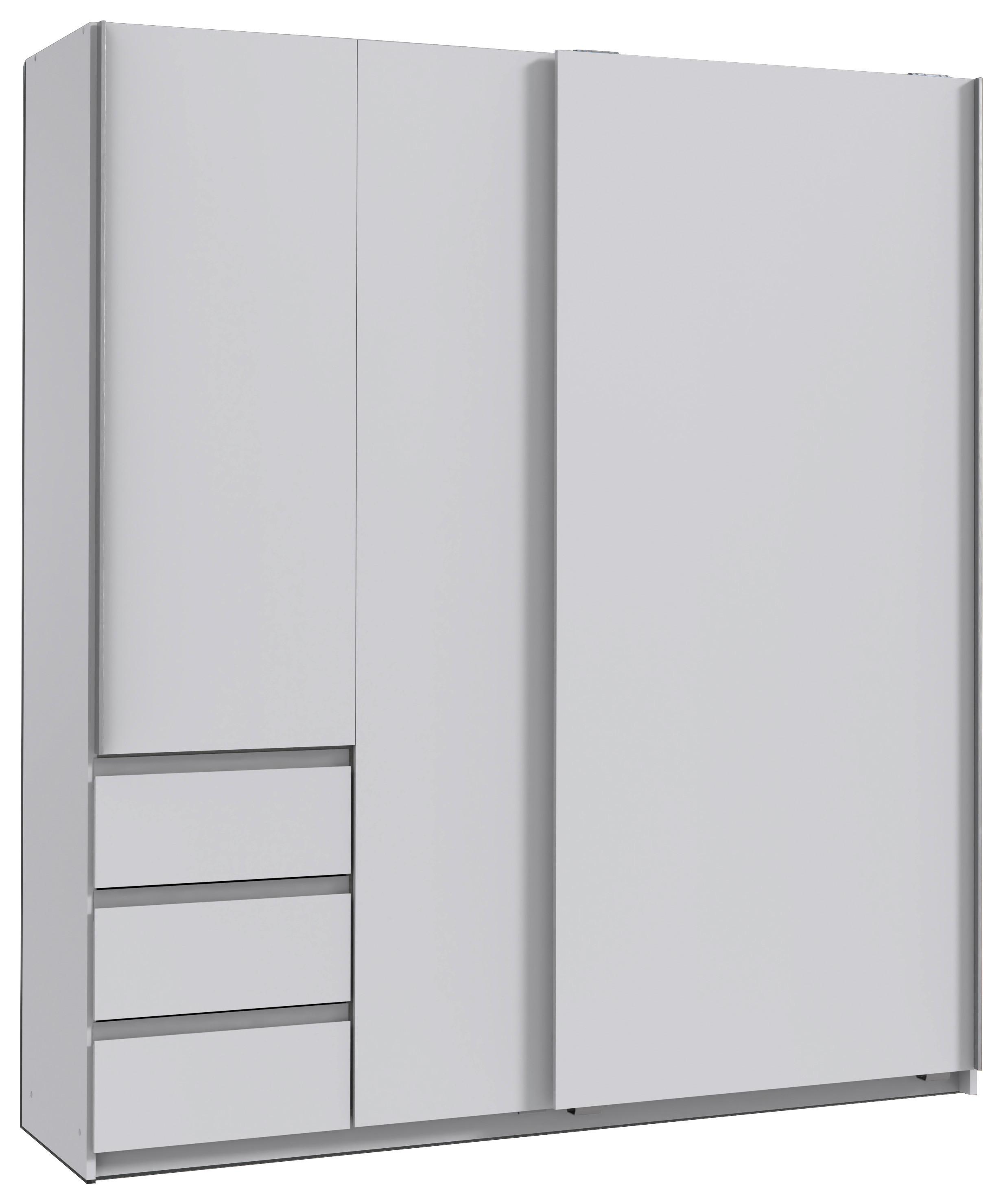 Ormar S Kliznim Vratima Adria - bijela/crna, Konvencionalno, staklo/drvni materijal (168/198/63cm) - Modern Living