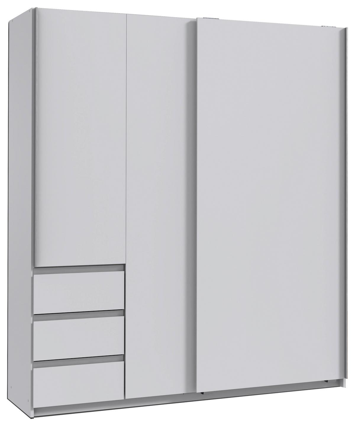 Ormar S Kliznim Vratima Adria - bijela/crna, Konvencionalno, staklo/drvni materijal (168/198/63cm) - Modern Living