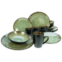 Kombinirani Servis  Jawa Green, 16-Delni - večbarvno, Trend, keramika - Creatable