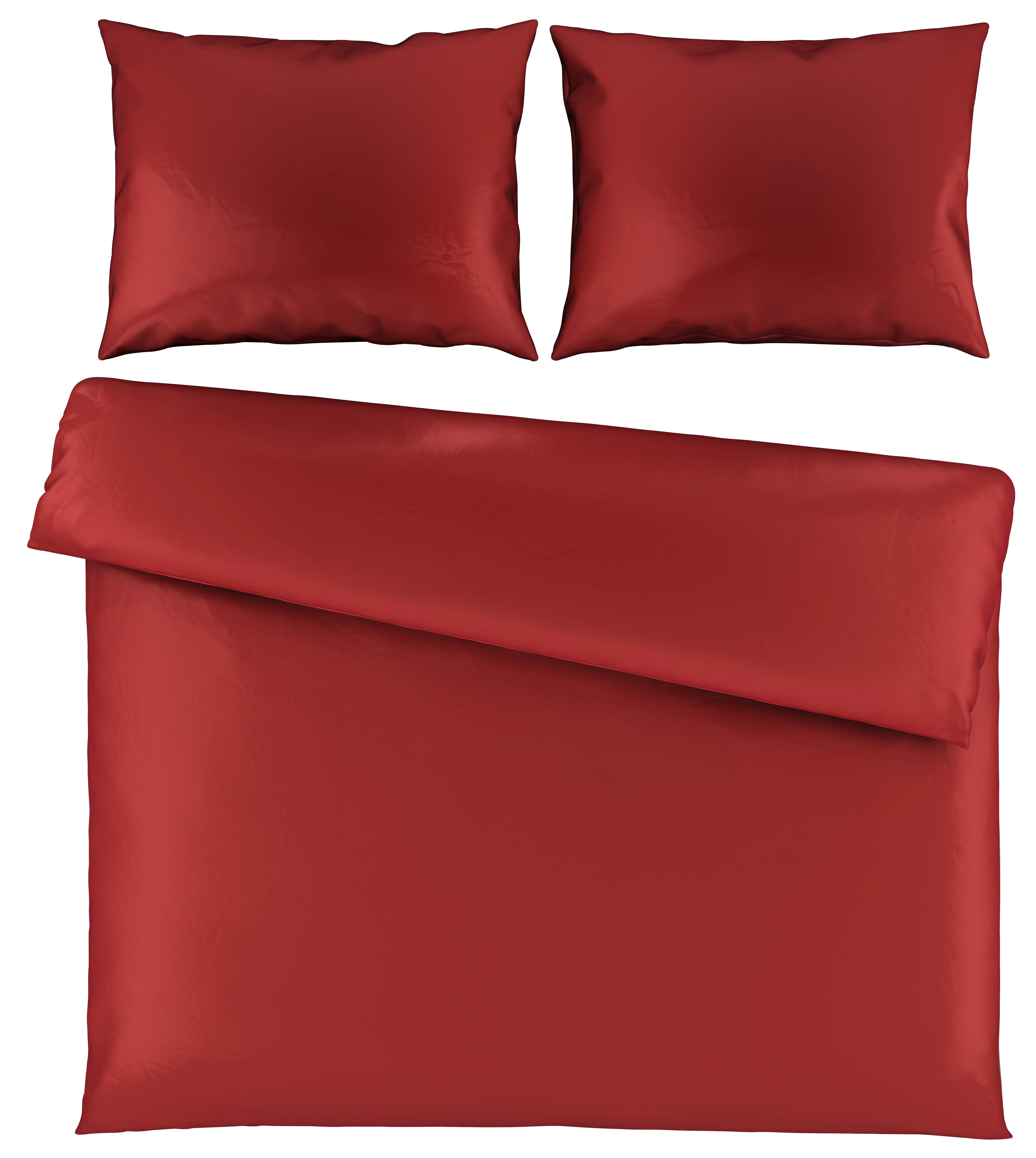 Bettwäsche Alex Uni XXL ca. 200x220cm - Terracotta, MODERN, Textil (200/220cm) - Premium Living