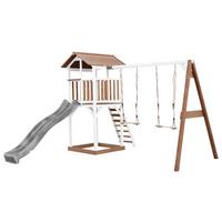 SPIELTURM A025.122.81 - Braun/Weiß, KONVENTIONELL, Holz/Kunststoff (356,6/241,9/349cm) - Ambia Garden