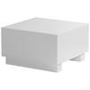 Klubska Miza Monobloc - bela/visoki sijaj, Trendi, leseni material (60/60/35cm) - Livetastic