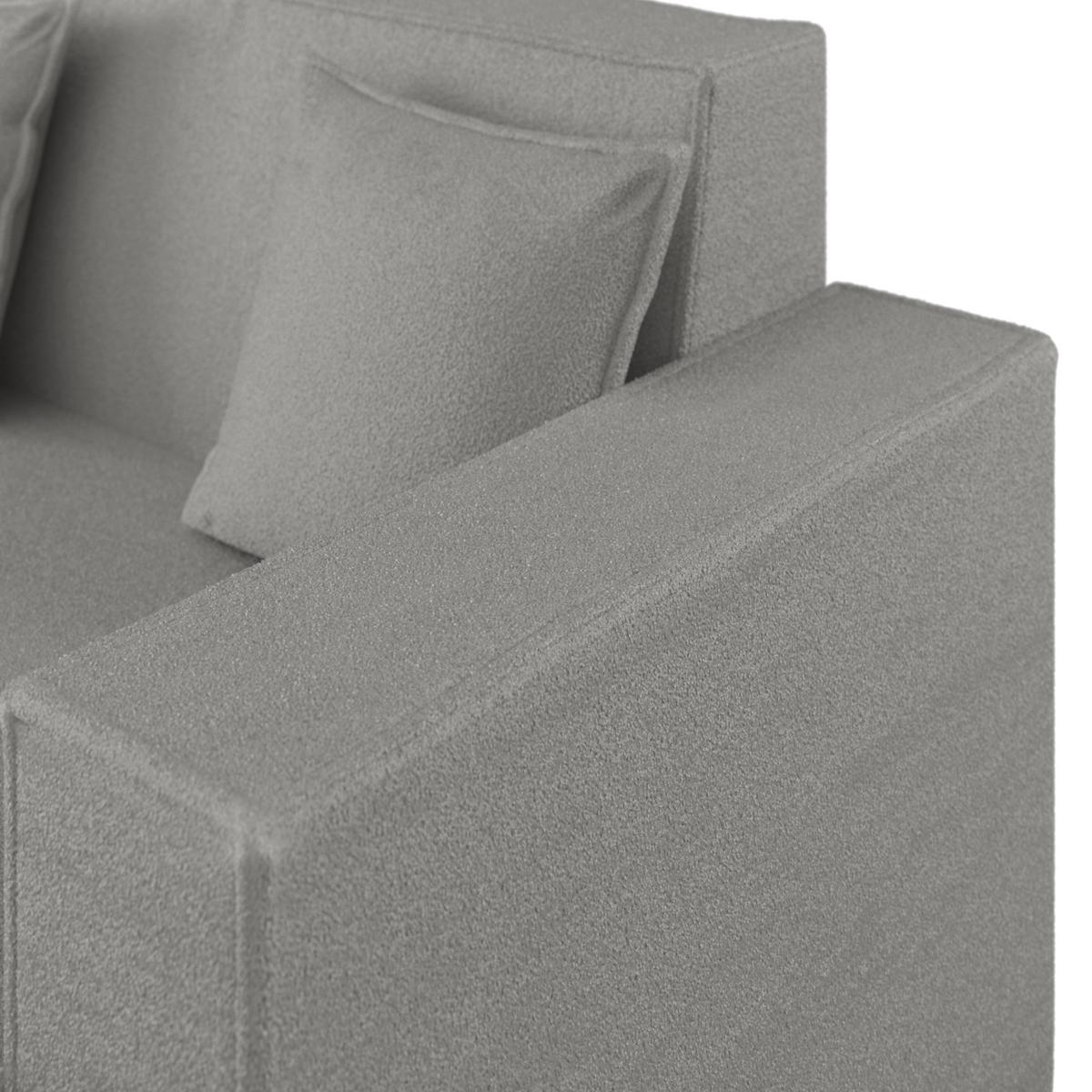 Sarokkanapé Szürke Színben Milo - világosszürke/világosbarna, Modern, műanyag/faalapú anyag (310/83/148cm) - Bessagi Home