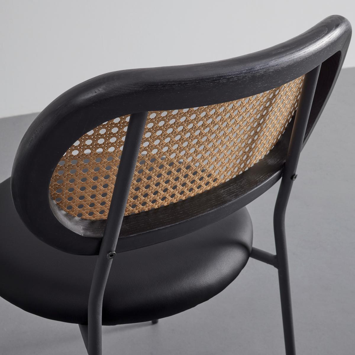 KRZESŁO CASA - czarny, Modern, metal/drewno (42/77/51cm) - Bessagi Home