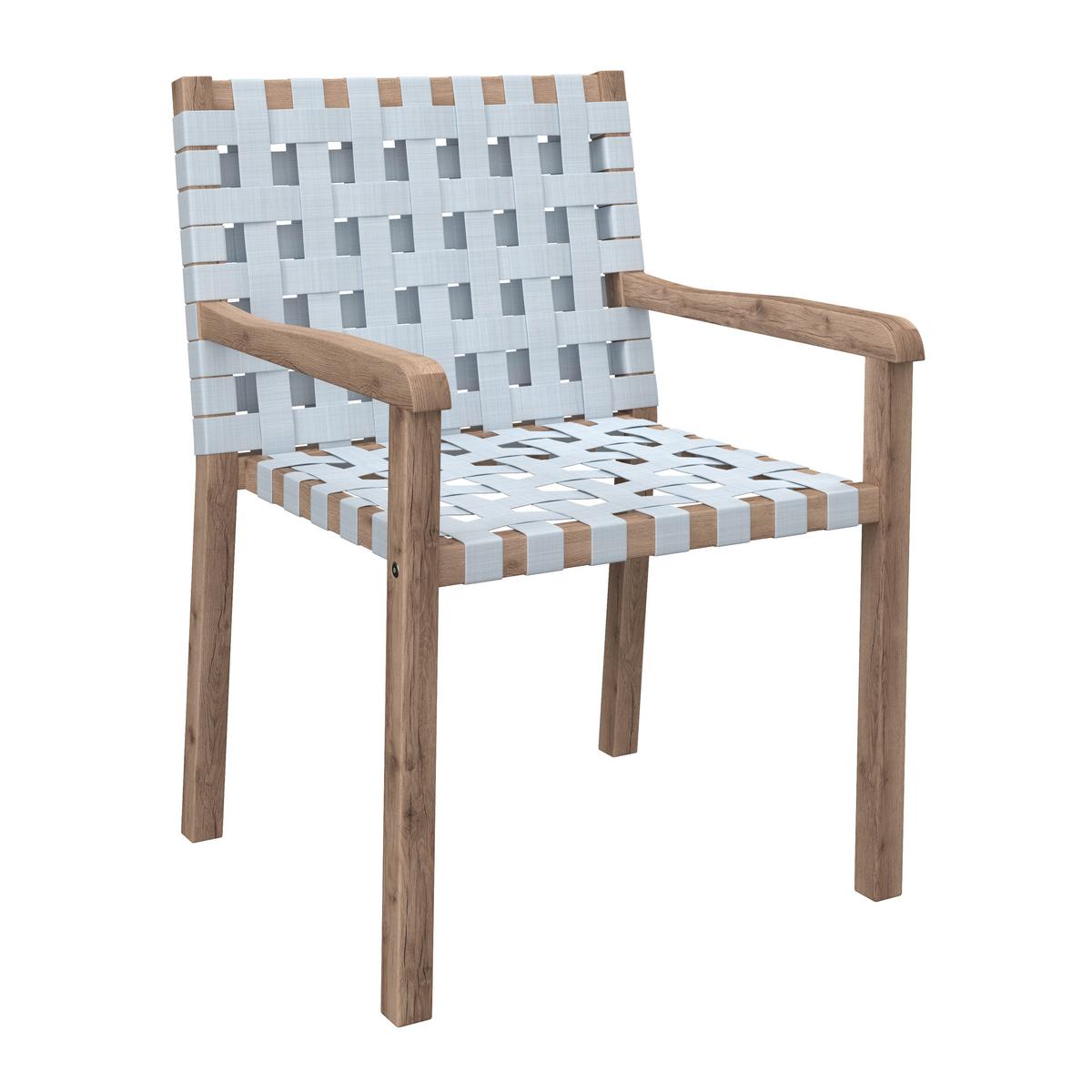 Gartensessel-Set 2-er Set Lauria Creme Holz/Textil - Creme/Akaziefarben, MODERN, Holz/Textil (58,5/84/60cm) - Bessagi Garden