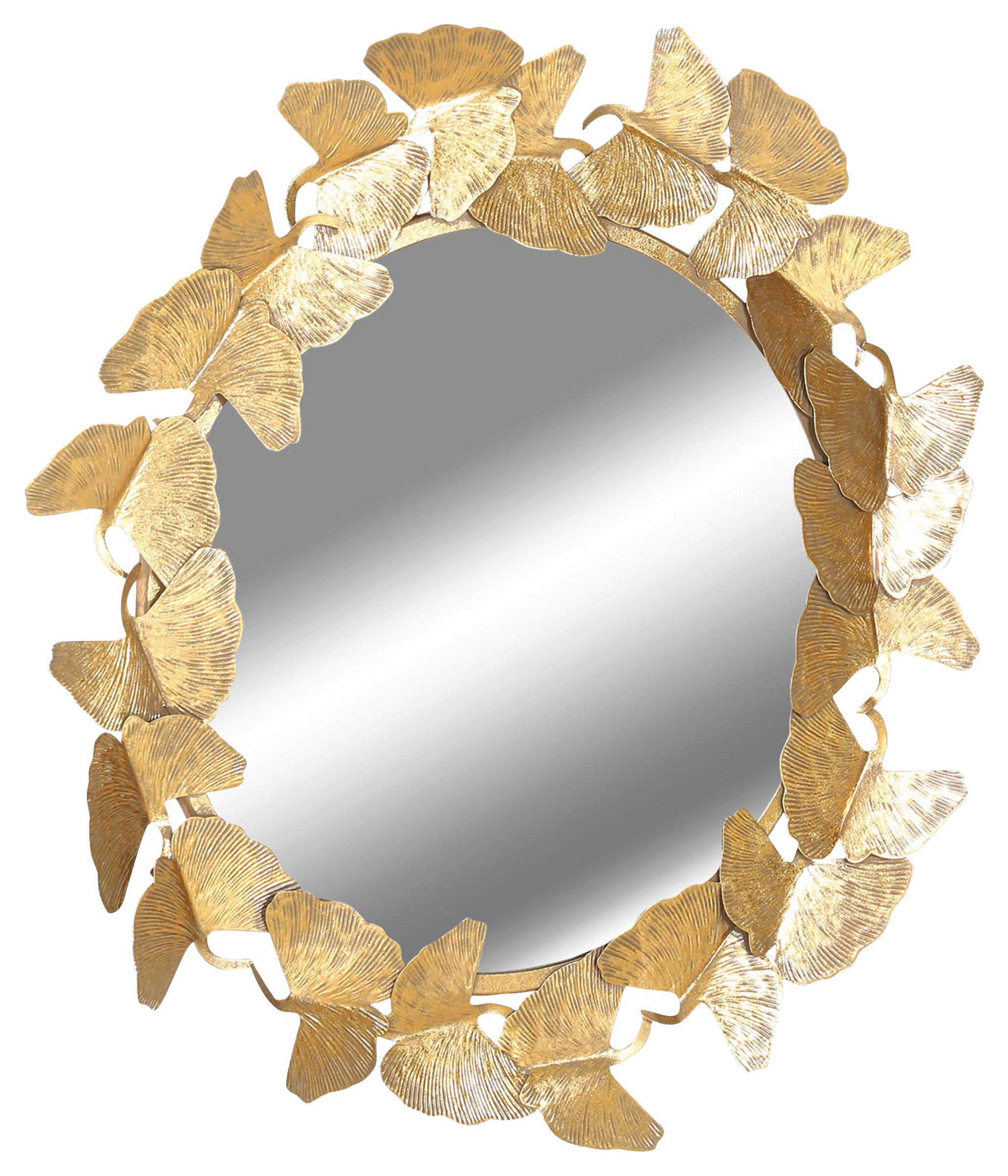 LUSTRO ŚCIENNE CAMILLA - kolor złoty, Trend, metal/szkło (83/4cm)