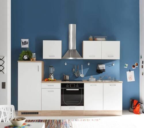 Blok Kuhinja Andy - bijela/hrast Sonoma, Moderno, drvni materijal (270/195/60cm) - Best Price