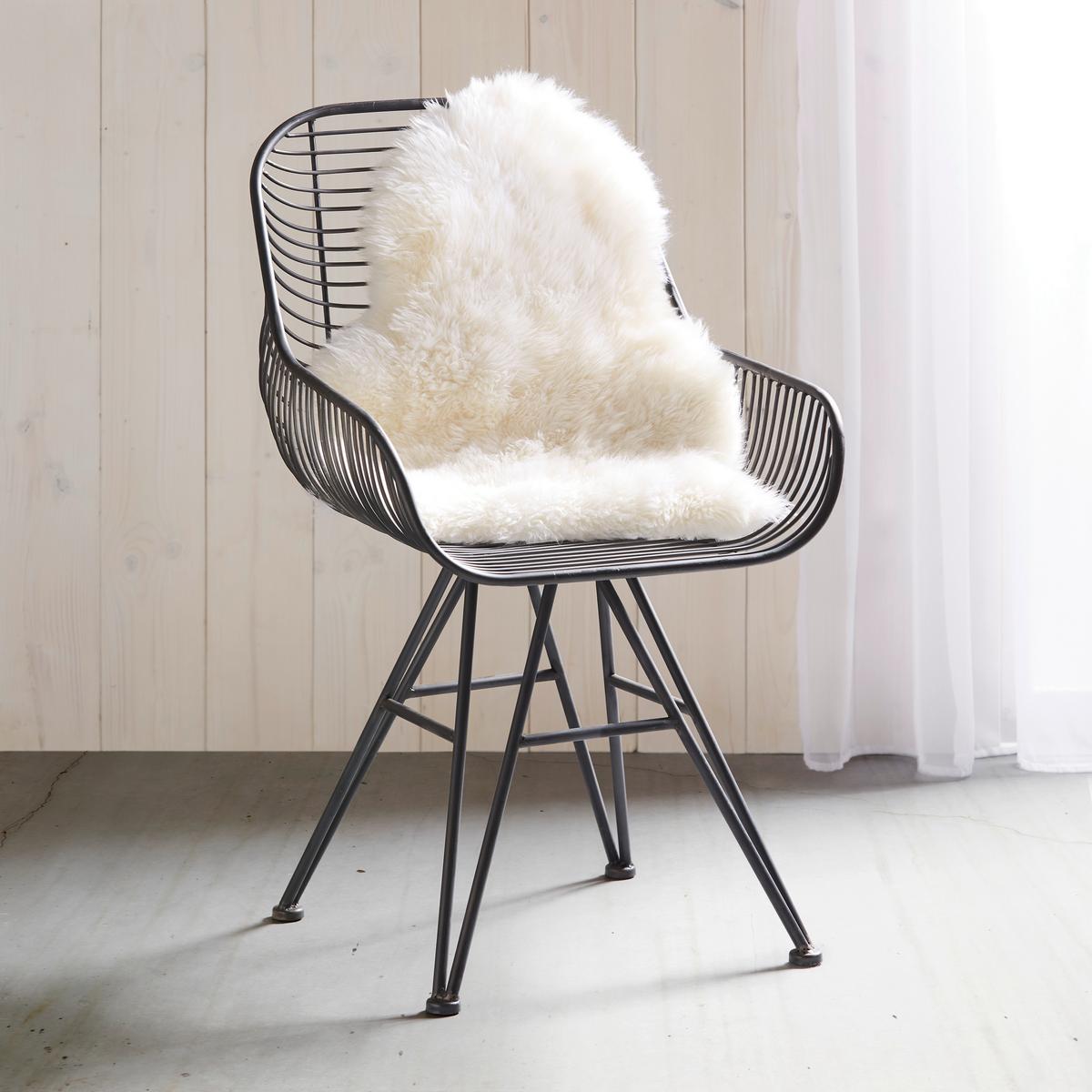 Schaffell Emma in Weiß ca. 60x45cm - Weiß, Textil (45/60cm) - Modern Living