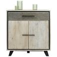 Kommode Mangoholz - Naturfarben/Grau, MODERN, Holz/Stein (90/96/40cm) - Modern Living Kommode Mangoholz - Naturfarben/Grau, MODERN, Holz/Stein (90/96/40cm) - Modern Living