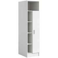 Hochschrank Free Weiß - Silberfarben/Weiß, Basics, Holzwerkstoff/Kunststoff (50/195/62cm) - MID.YOU