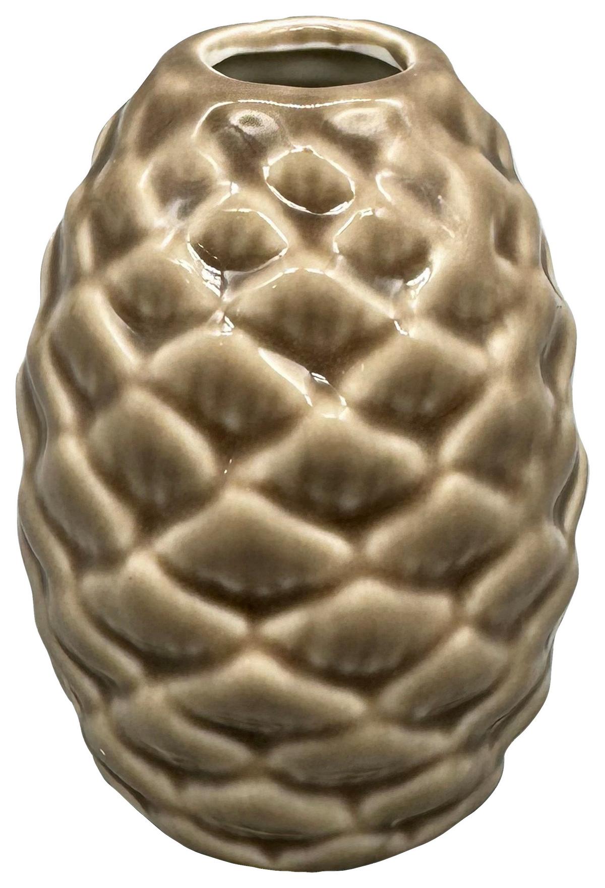 Kerzenhalter Pinecone Braun Ø ca. 7 cm - Braun, KONVENTIONELL, Keramik (7/10cm) - Mömax