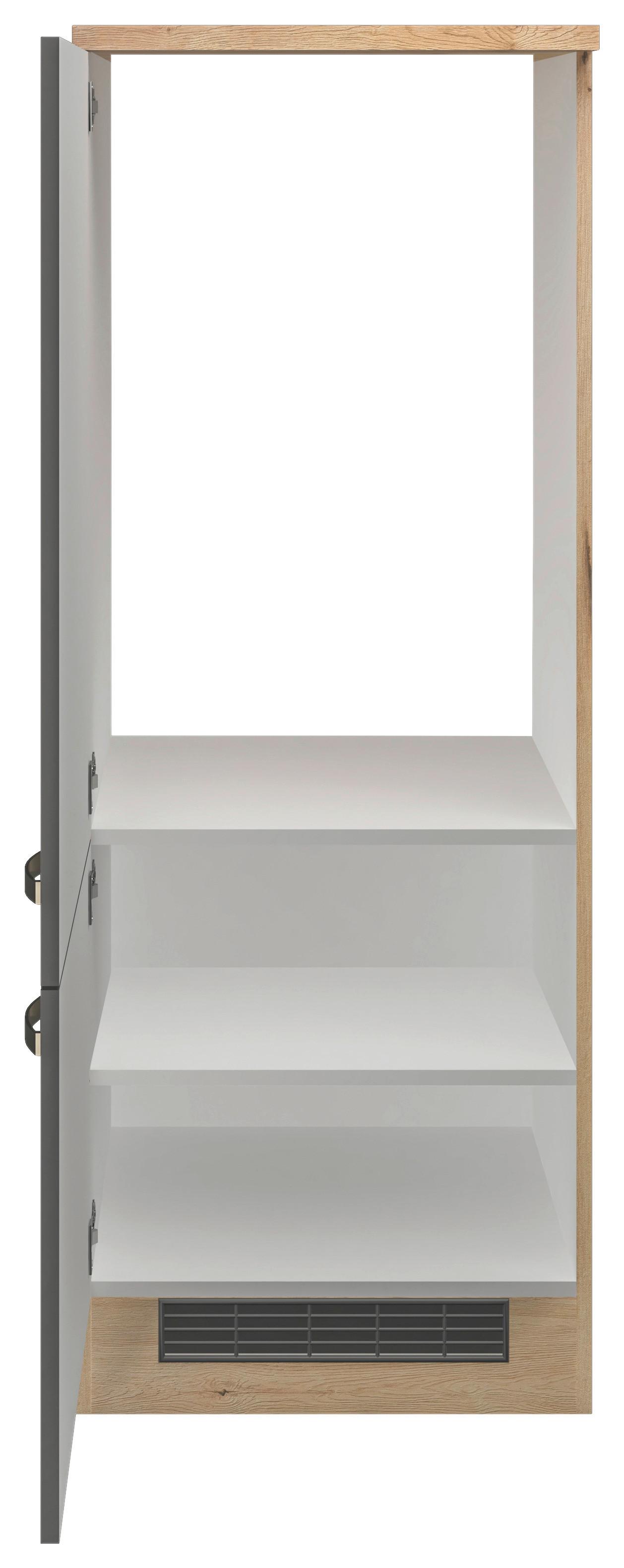 Omara Za Vgradno Napravo Shadow, Siva, Barva Hrasta - barve nerjavečega jekla/temno siva, Moderno, kovina/leseni material (60/161,6/60cm)