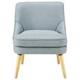 Sessel in Hellblau - Naturfarben/Hellblau, KONVENTIONELL, Holz/Textil (64/73/56cm) - Modern Living