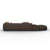 CANAPÉ D'ANGLE KIRA - noir/marron, MODERN, textile/bois (408/108cm) - Bessagi Home
