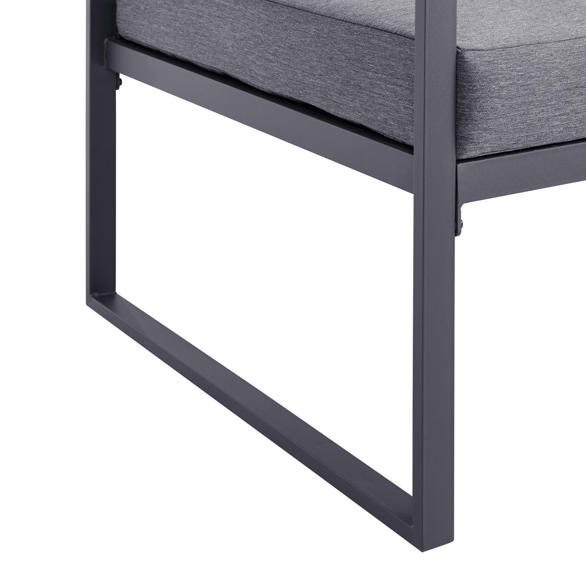 Kerti Garnitúra Mexiko - fekete/antracit, Modern, Üveg/textil (245/66/172cm) - Mömax