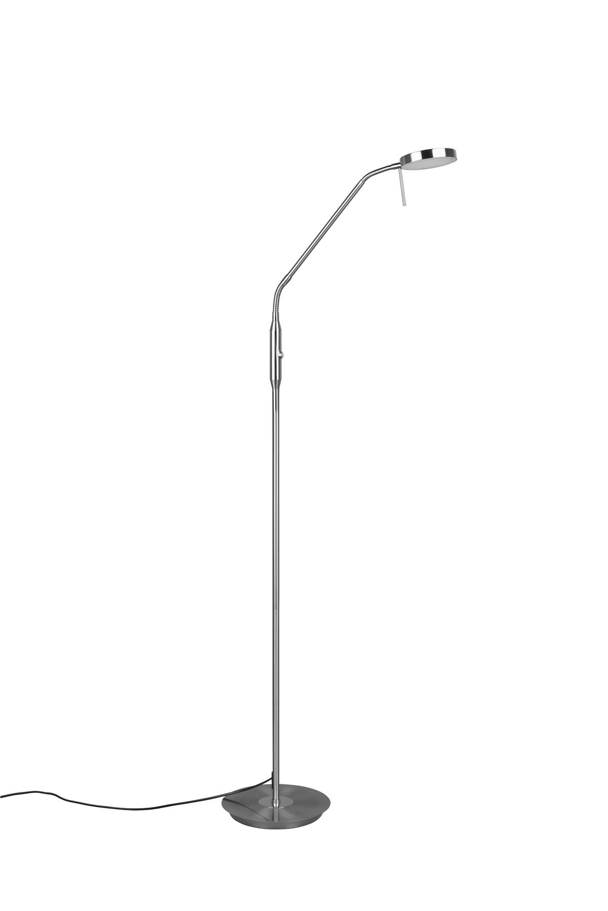 LED-Stehleuchte Monza Nickelfarben max. 12 Watt - Nickelfarben, Basics, Metall (145/25/50cm) - Trio Leuchten