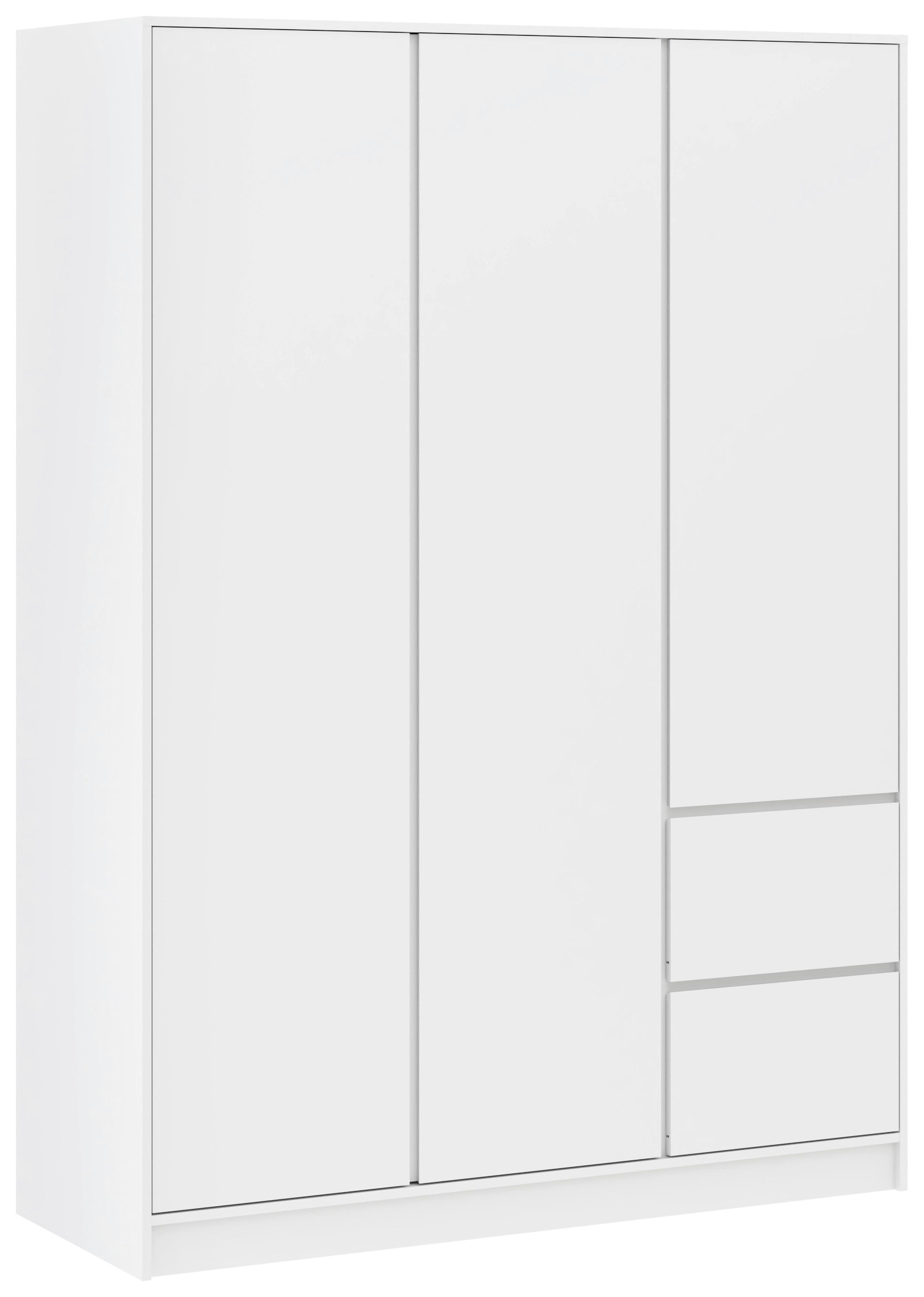 Kleiderschrank Basit Weiss - Weiss, Konventionell, Holzwerkstoff (147/206/57cm) - Mömax