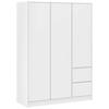 Kleiderschrank Basit Weiss - Weiss, Konventionell, Holzwerkstoff (147/206/57cm) - Mömax
