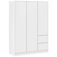 Kleiderschrank Basit Weiss - Weiss, Konventionell, Holzwerkstoff (147/206/57cm) - Mömax