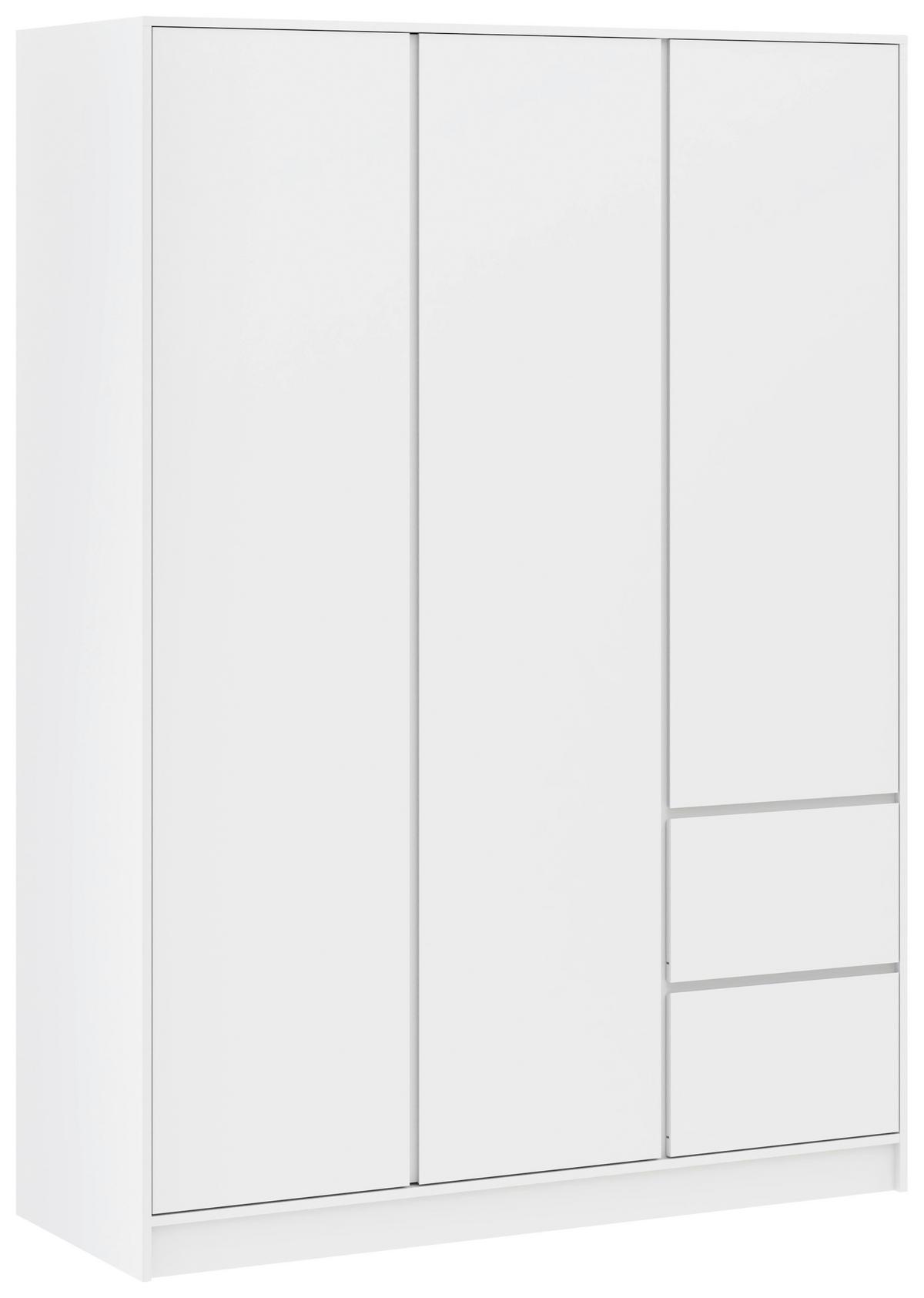 Kleiderschrank Basit Weiss - Weiss, Konventionell, Holzwerkstoff (147/206/57cm) - Mömax