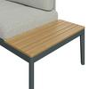LOUNGEGRUPP EMILIA - beige/mörkgrå, Modern, metall/glas (168/75/73,5cm) - Mömax