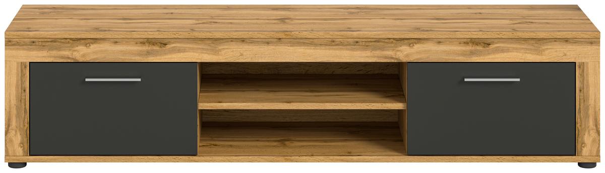 Tv Komoda Jam - srebrne boje/crna, Design, drvni materijal/plastika (160/37/40cm) - Modern Living