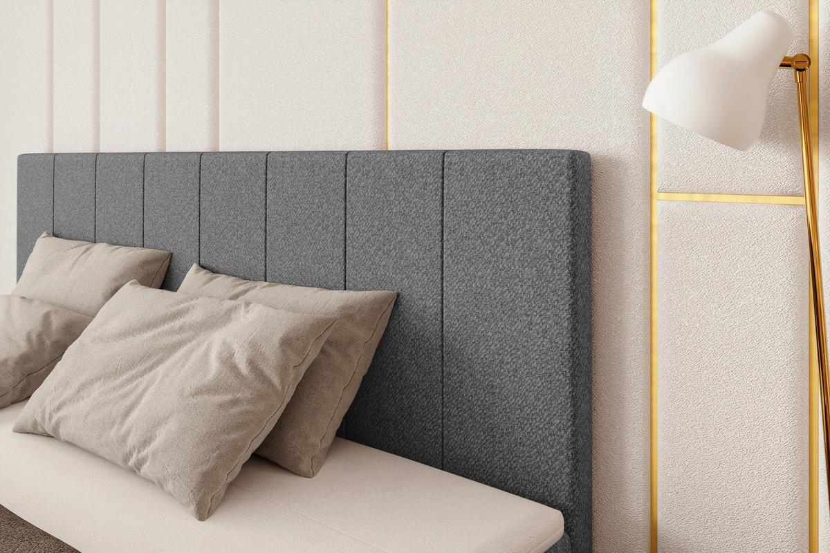 Boxbett Odin Anthrazit ca. 180x200cm - Anthrazit/Schwarz, KONVENTIONELL, Kunststoff/Textil (180/200cm) - Based