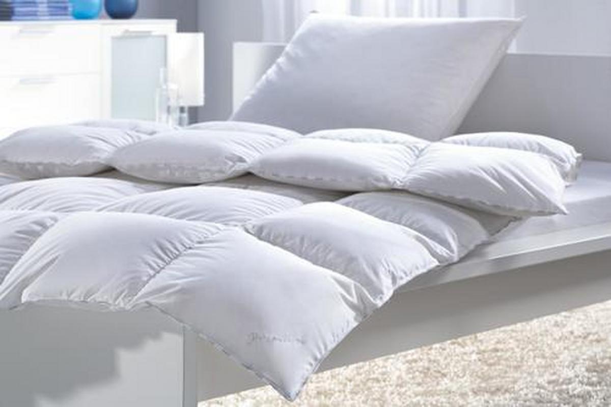 Daunendecke Premium Mittel ca. 140x200cm - Weiß, Textil (135-140cm) - Premium Living